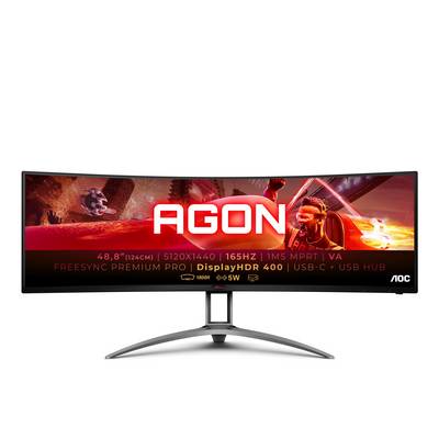 AOC B2 AG493UCX2, 124 cm (48.8"), 5120 x 1440 pixels, Quad HD, LED, 1 ms, Noir-0