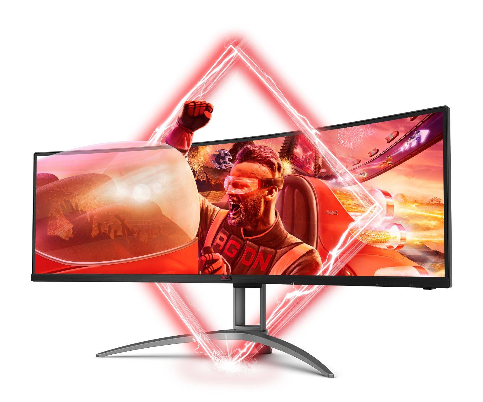 AOC B2 AG493UCX2, 124 cm (48.8"), 5120 x 1440 pixels, Quad HD, LED, 1 ms, Noir-1