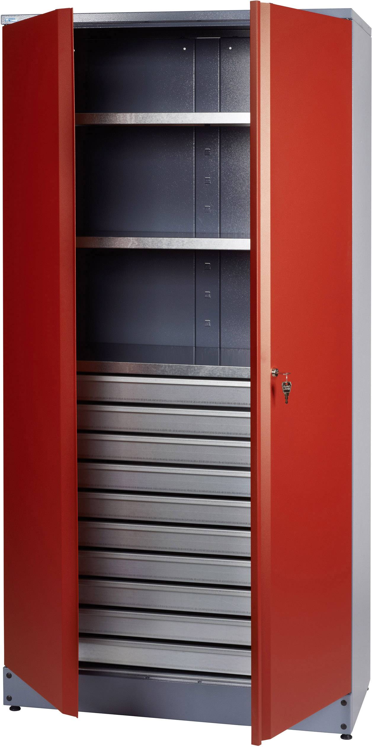 Armoire à matériel avec 1 double porte verrouillable Küpper 70592 (l x H x P) 910 x 1800 x 450 mm