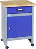 Desserte mobile 1 porte et 1 tiroir bleu Küpper 12197