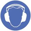 Avertissement - portez une protection pour les oreilles Moravia 345.24.447 Matière plastique