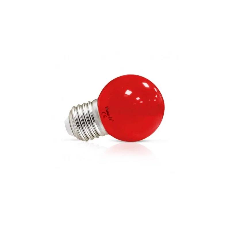 Ampoule LED E27 Couleur Bulb G45 1W Rouge-0