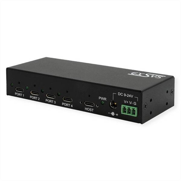 Exsys EXSYS EX-12294HMS 4 Port USB 3.2 Metall Hub USB noir