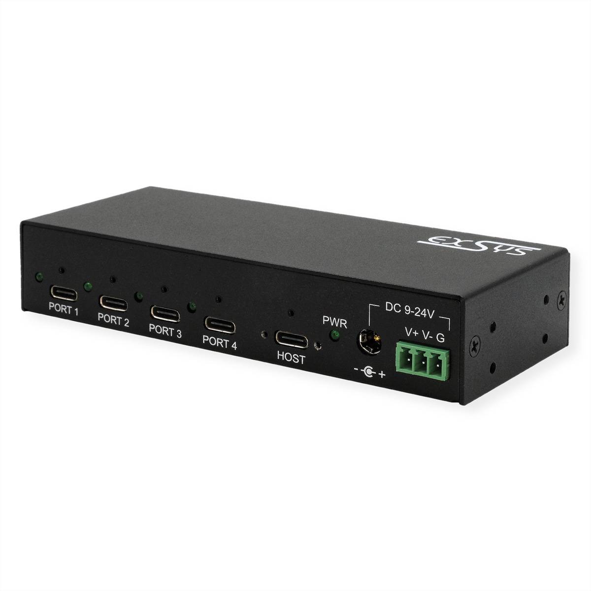 Exsys EXSYS EX-12294HMS 4 Port USB 3.2 Metall Hub USB noir-0