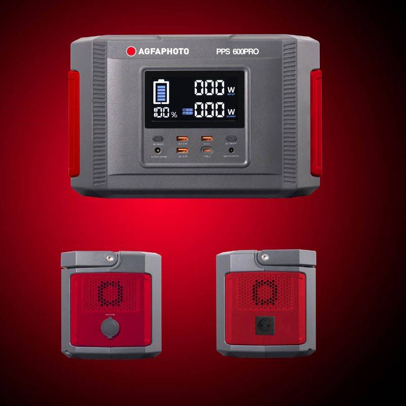 AGFAPHOTO Power Station PS600PRO - Station d'Alimentation Portable 626Wh 230V/50Hz Version 8 Type F / DE-1