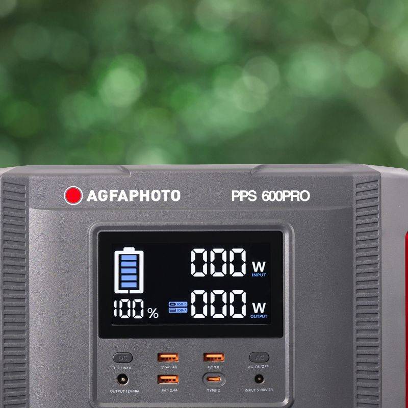 AGFAPHOTO Power Station PS600PRO - Station d'Alimentation Portable 626Wh 230V/50Hz Version 8 Type F / DE-2