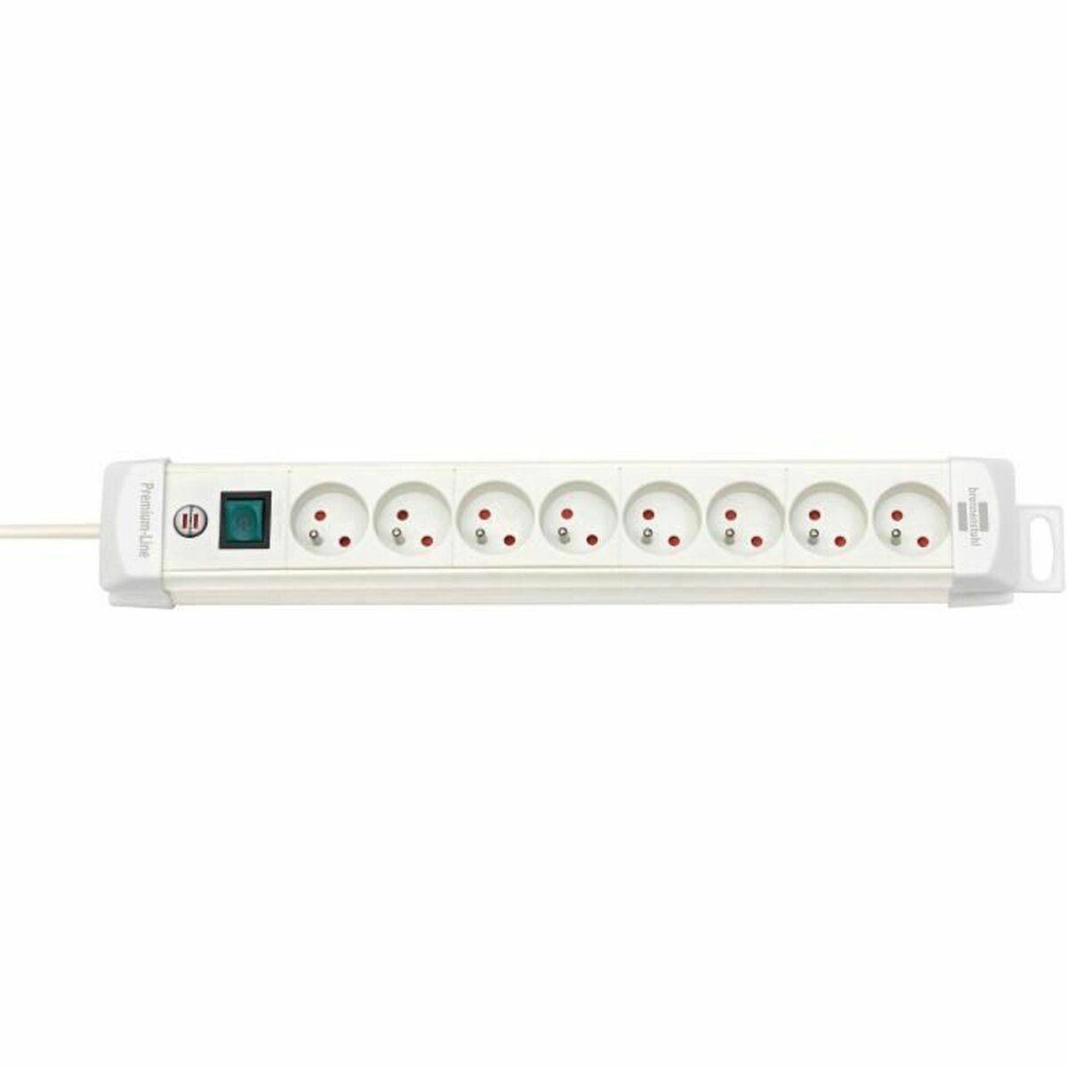 Brennenstuhl Multiprise Premium Plus 8 prises avec interrupteur 3 m - Blanc