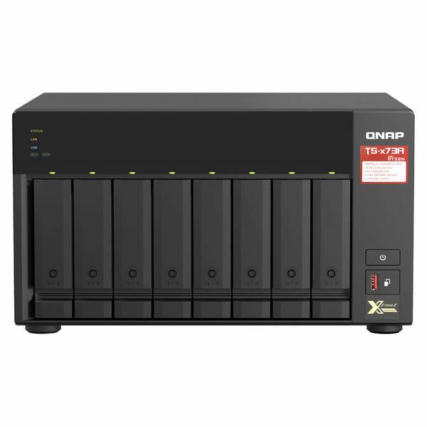 Desktop 8Bay NAS 8GB RAM 2x2.5Gbe Black