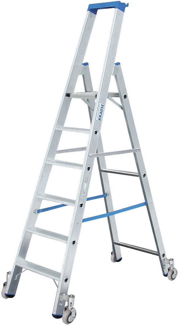 Krause    124623  aluminium  Escabeau  mobile  Hauteur de travail (max.): 3.20 m  argent  DIN EN 131  9.7 kg