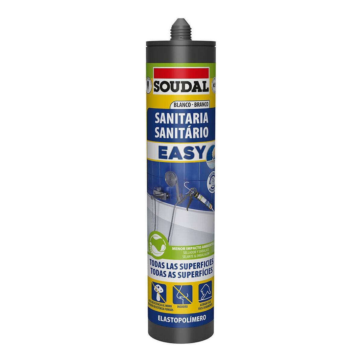 Facile Sanitaire Blanc 290ml Soudal 158090 - Soudal-0