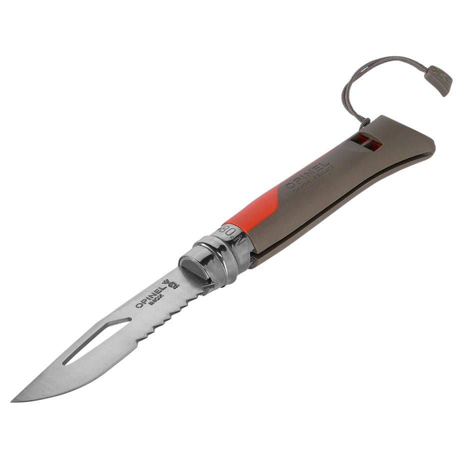 Opinel N°08 Outdoor Rouge Robuste, Polyvalent Pour L'aventure - Opinel-0
