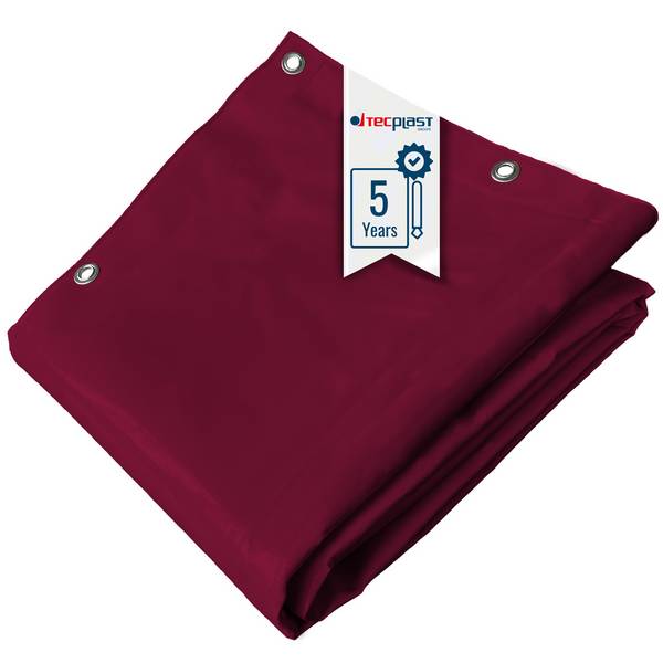 Bâche brise-vue Tecplast lp506bv 3x3 m - rouge bordeaux - garantie 5 ans