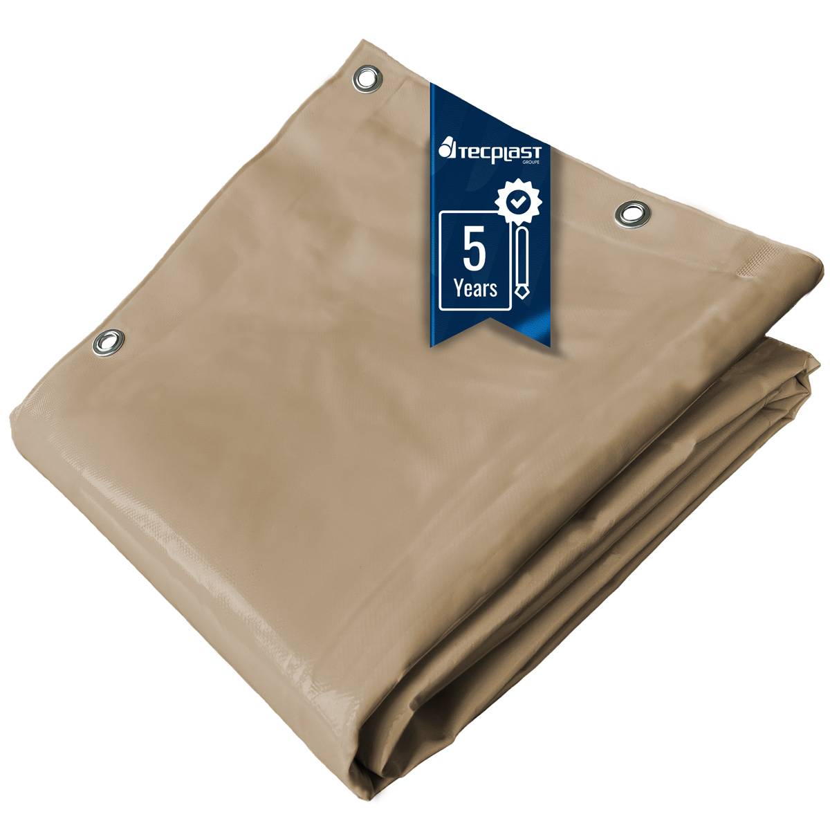 Bâche brise-vue Tecplast lp506bv 2,5x3 m - beige foncé - garantie 5 ans-0