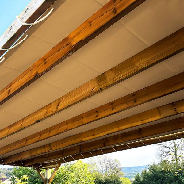 Toile pergola Tecplast lp506pr 3x6 m - beige foncé - garantie 5 ans