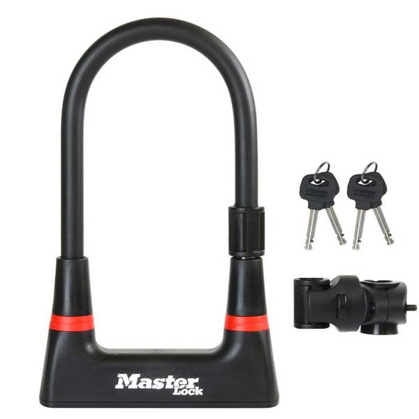 MASTER LOCK Antivol Vélo U [A Clé] [Support de Vélo Universel] [Antivol Certifié] 8279EURDPRO