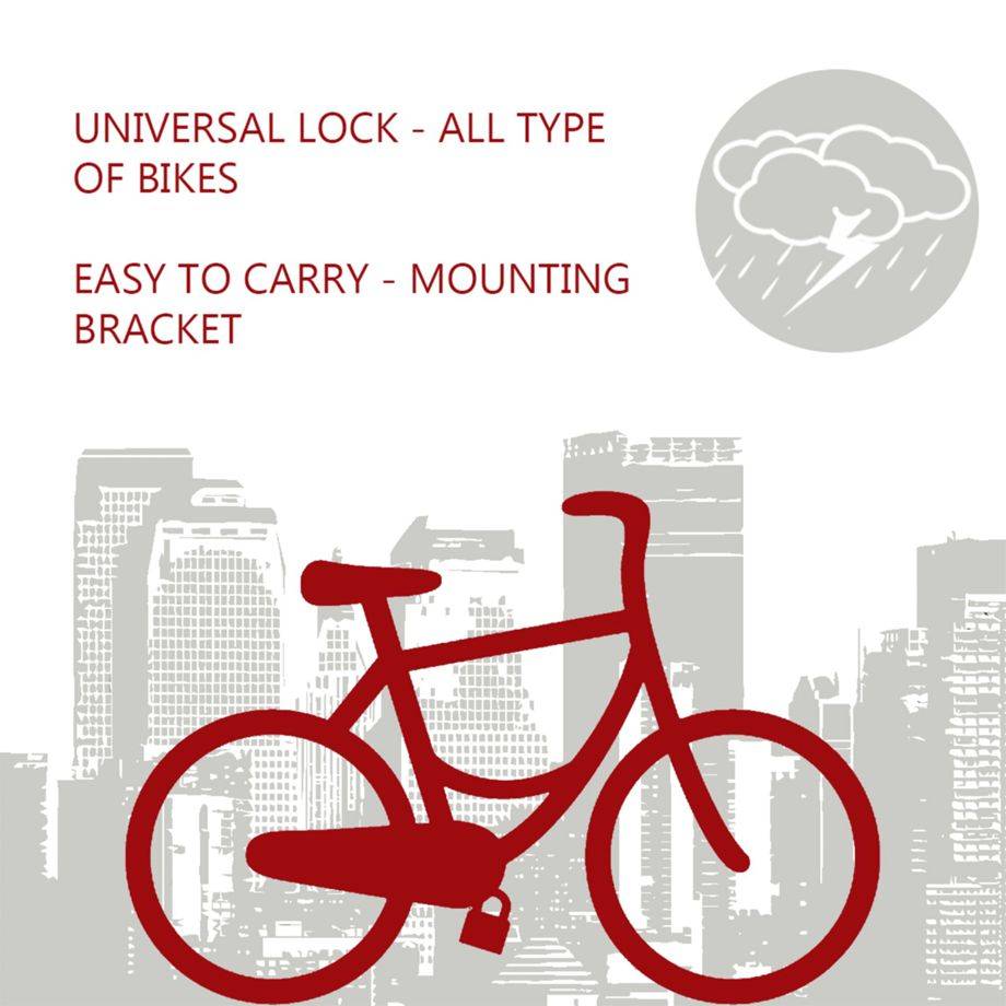 MASTER LOCK Antivol Vélo U [A Clé] [Support de Vélo Universel] [Antivol Certifié] 8279EURDPRO-1