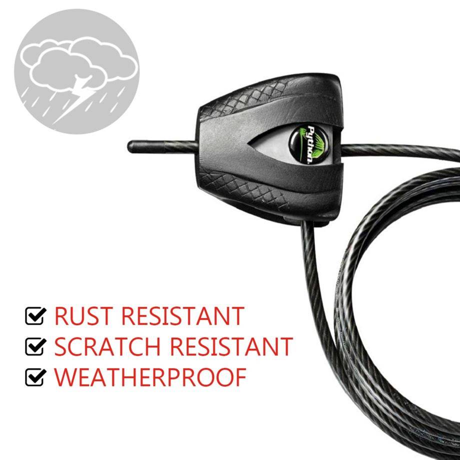 MASTER LOCK Câble antivol ajustable [Longueur ajustable de 30 cm à 1,8 m] [Solution Brevetée Python] 8417EURDPRO-1