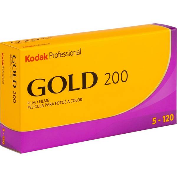 Kodak PK5 120 Gold 200 – Film Moyen Format Couleur, ISO 200, Pack de 5 Rouleaux, Grain Fin, Rendu Couleur Naturel, Haut