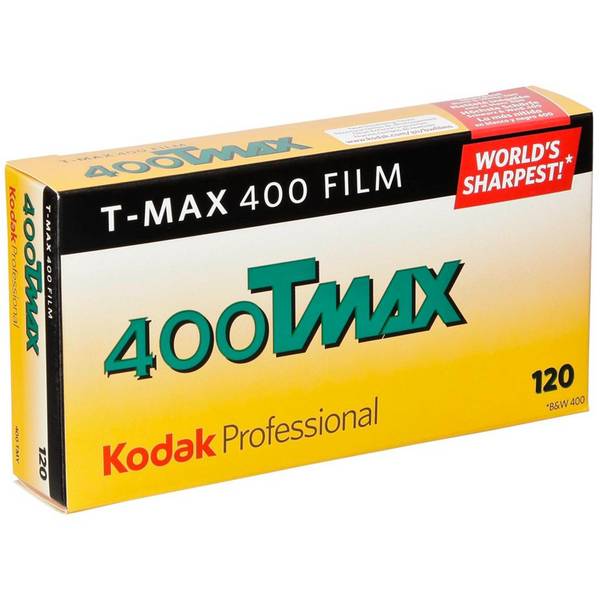 Kodak T-MAX 400 – Film Noir et Blanc 120, ISO 400, Grain Ultra Fin, Lot 5, 60 Poses