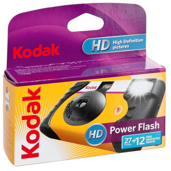 KODAK Power Flash 39 exp - Appareil Photo Jetable 35mm, Flash Automatique Intégré, ISO 800, Mise au Point Fixe, Viseur