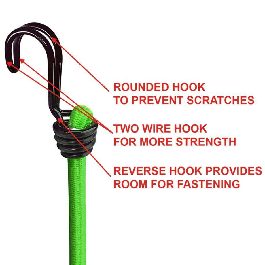 MASTER LOCK Tendeurs avec Crochet [Pack de 2 Tendeurs] [80 cm Corde] [Crochet Inversé] 3021EURDAT-2