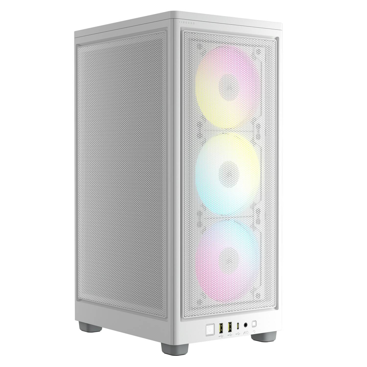 Corsair 2000D RGB Airflow, Small Form Factor (SFF), PC, Blanc, Mini-ITX, Mesh, Verre trempé, Multi-0
