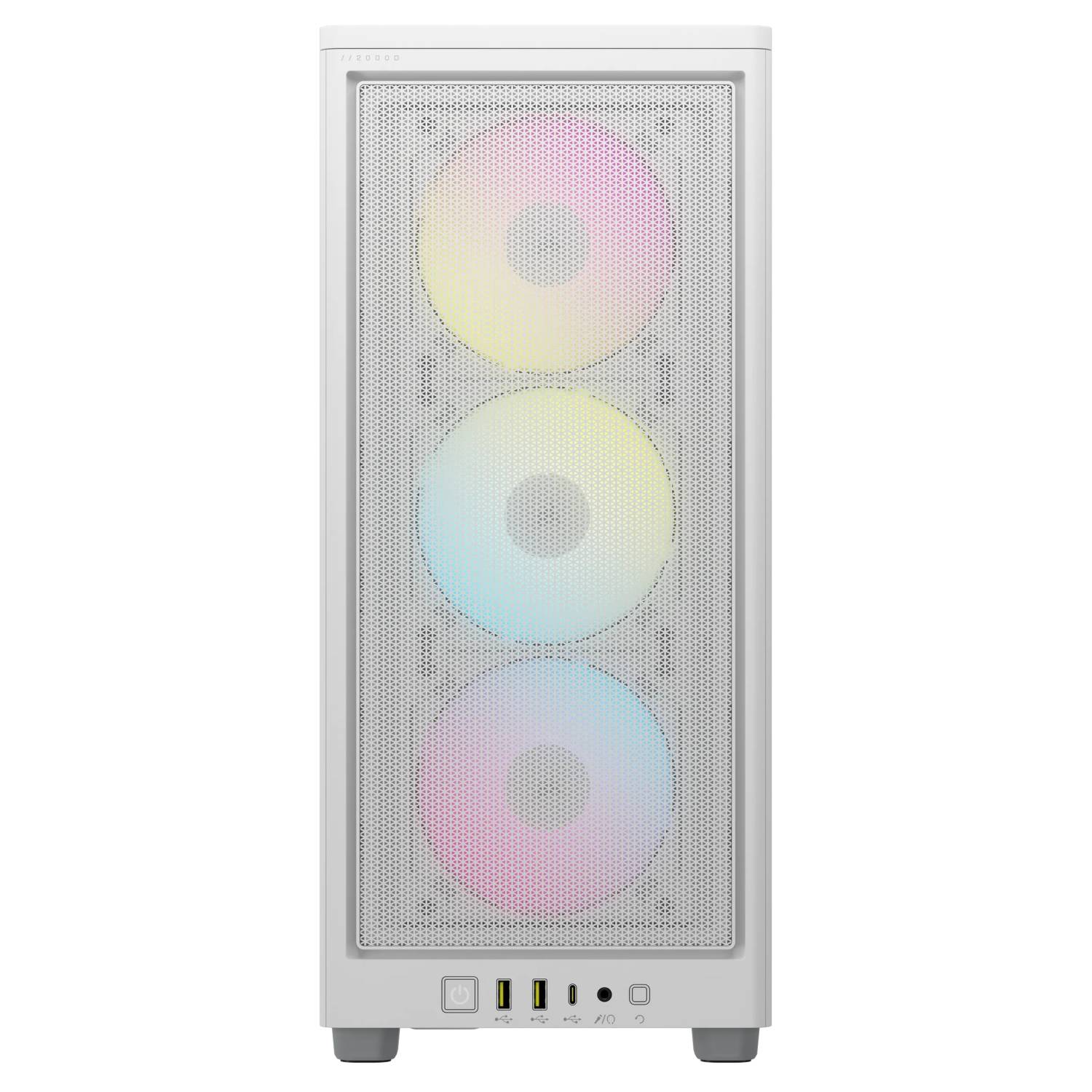 Corsair 2000D RGB Airflow, Small Form Factor (SFF), PC, Blanc, Mini-ITX, Mesh, Verre trempé, Multi-4