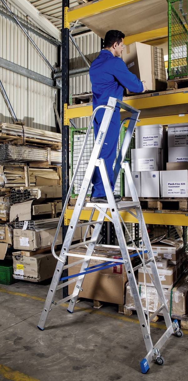 <br>  Krause<br>  <br>  127792<br>  aluminium<br>  Escabeau<br>  <br>  Hauteur de travail (max.): 4.10 m<br>  argent<br>  22 kg<br>
