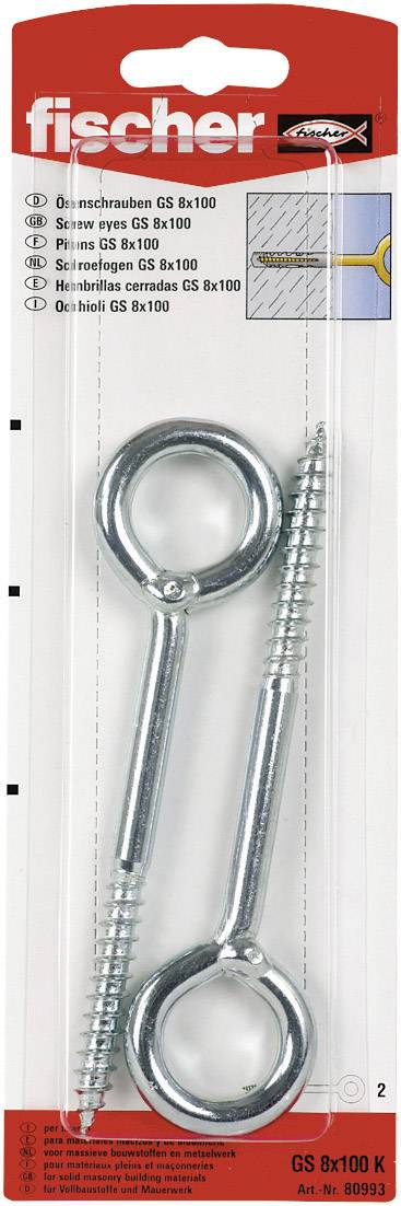 Piton GS Fischer GS 8 80992 Ø 8 mm x 80 mm 2 pc(s)
