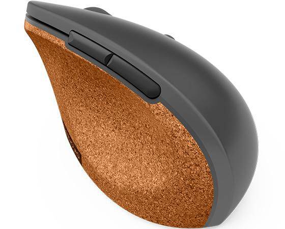 Lenovo Go, Droitier, Conception verticale, Optique, RF sans fil, 2400 DPI, Gris-1