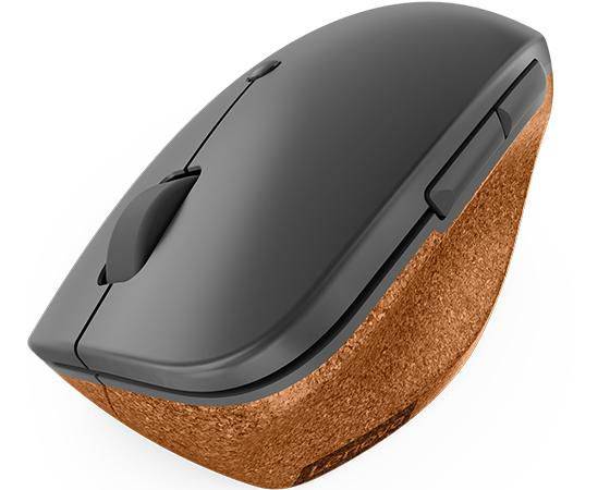 Lenovo Go, Droitier, Conception verticale, Optique, RF sans fil, 2400 DPI, Gris-2