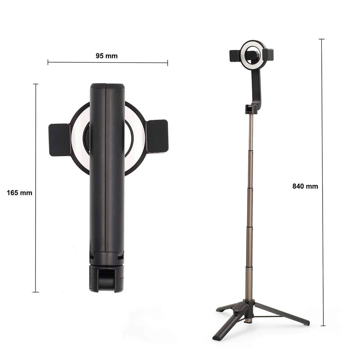 Perche à Selfie 2-en-1 Magnétique avec Trépied Bluetooth et Télécommande 61 cm-2