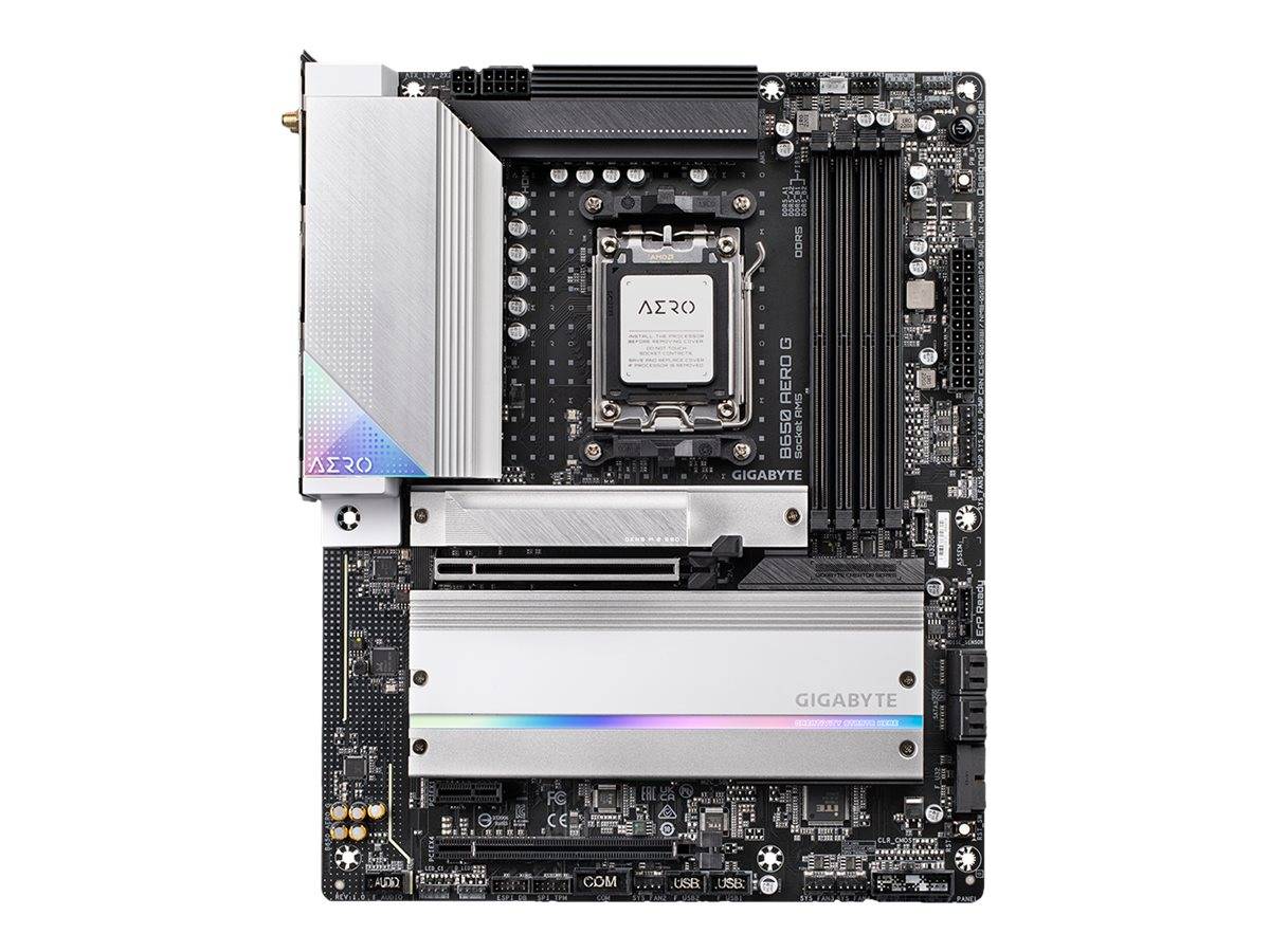 GIGABYTE B650 AERO G Carte mère - Compatible avec les processeurs AMD Ryzen série 9000, jusqu'à 8000 MHz DDR5 (OC), 1xPC-0