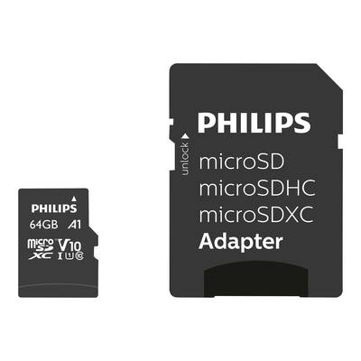 Philips FM64MP45B/00 Carte microSDXC  64 GB Class 10 avec adaptateur SD