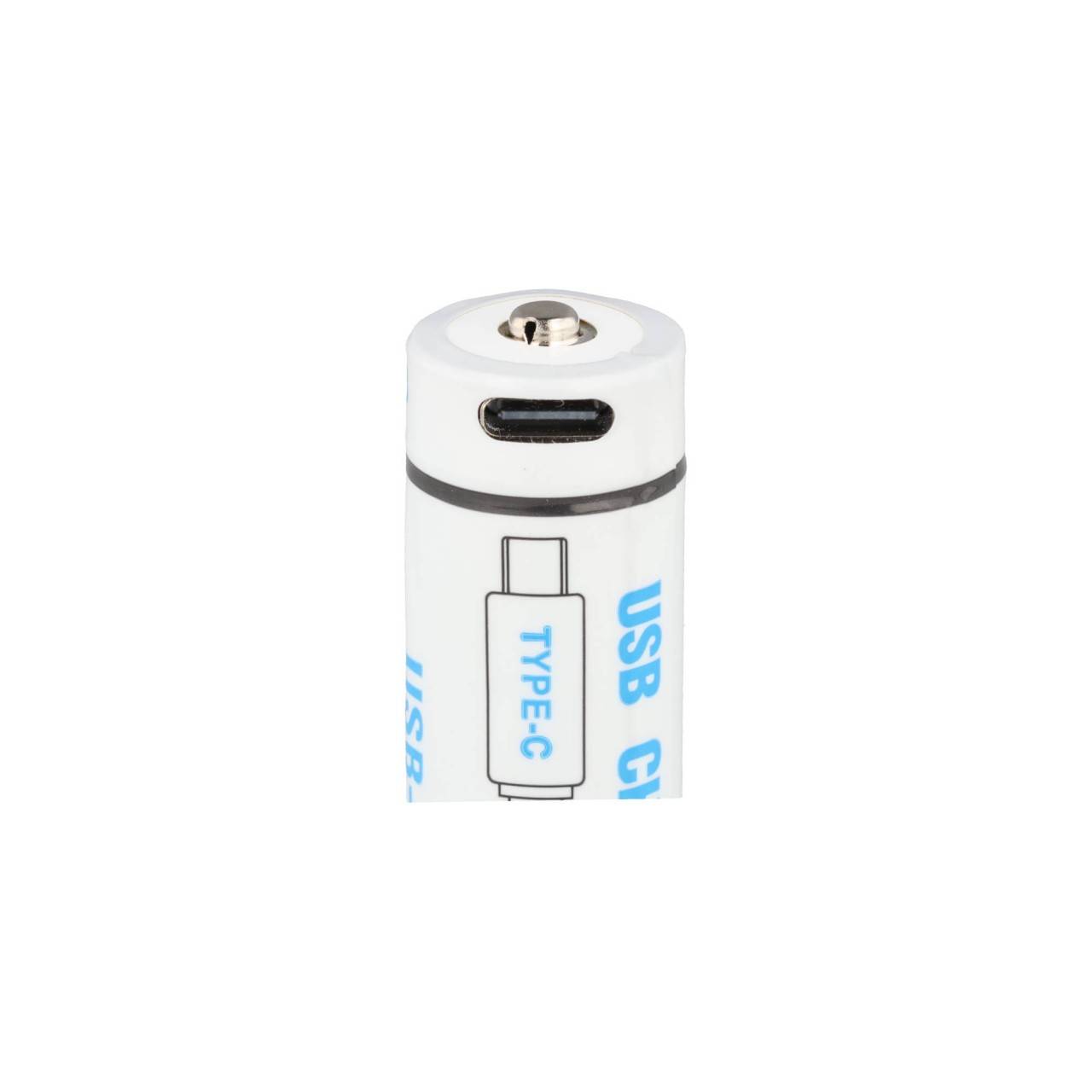 Cellule ronde 18650, Li-ion, 3,7 V, 2 600 mAh, 9,6 Wh, avec port de chargement USB-C-4