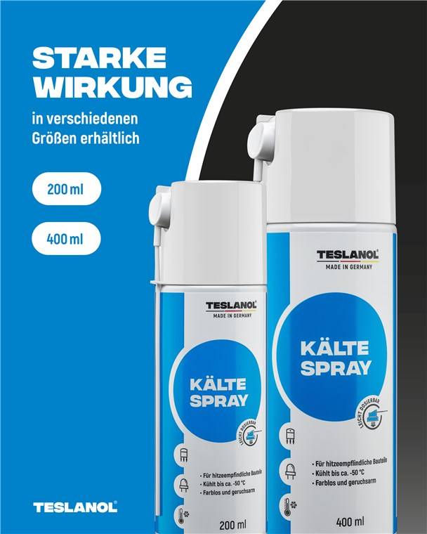 Teslanol Spray froid 200 ml pour la détection des défauts thermiques-2