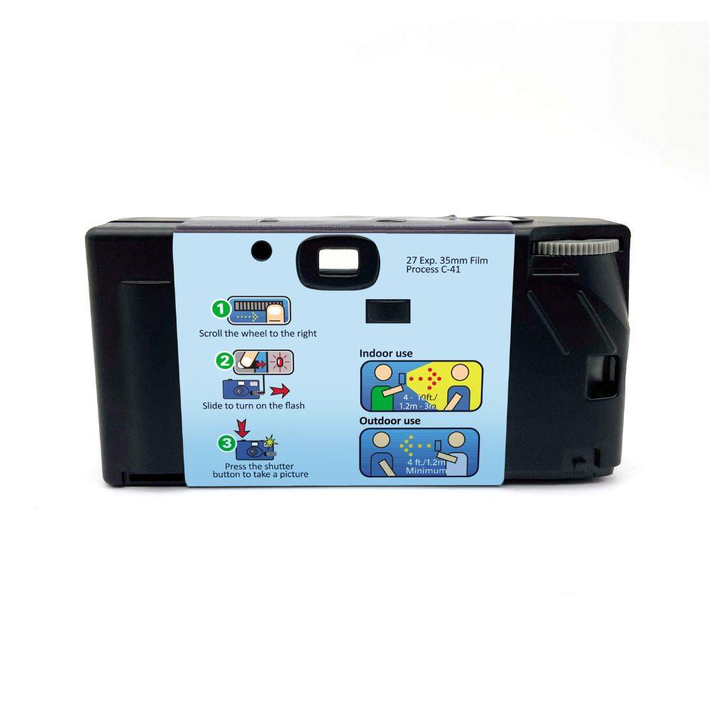 GT Photo GT27FL Realishot Flash - Pack de 2 Appareil Photo Jetable 35mm avec Flash, 27 Poses, Idéal pour Événements, Vo-1