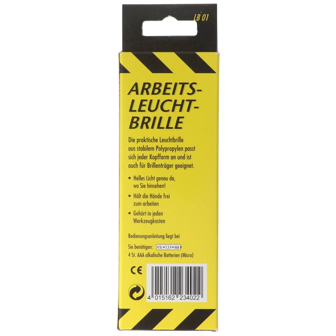 Lunettes de travail éclairées avec ampoules krypton standard pour 4 piles Micro AAA-3