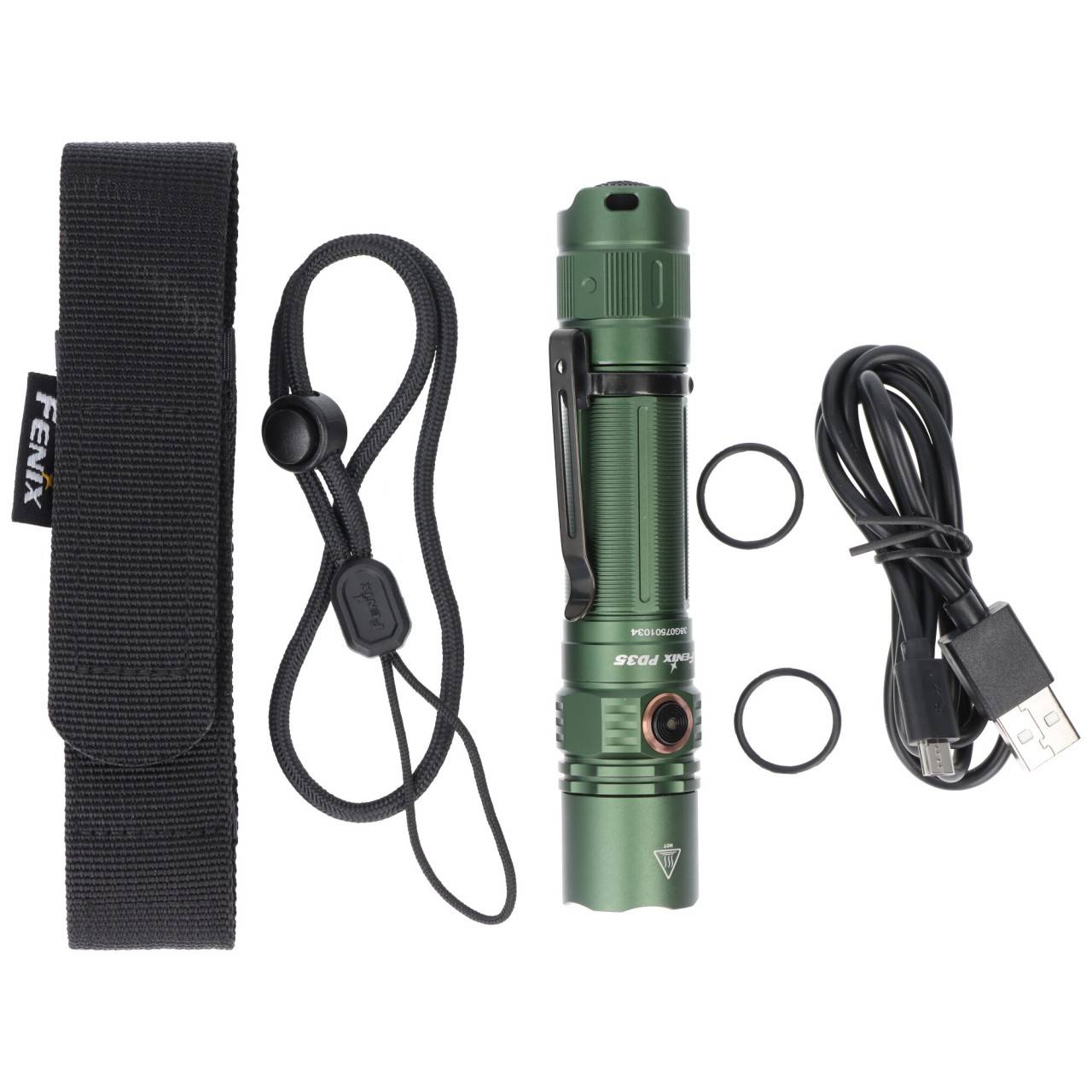 Lampe de poche LED Fenix PD35 V3.0, version spéciale Tropic Green, maximum 1700 lumens, LED SFT40, avec batterie...-4