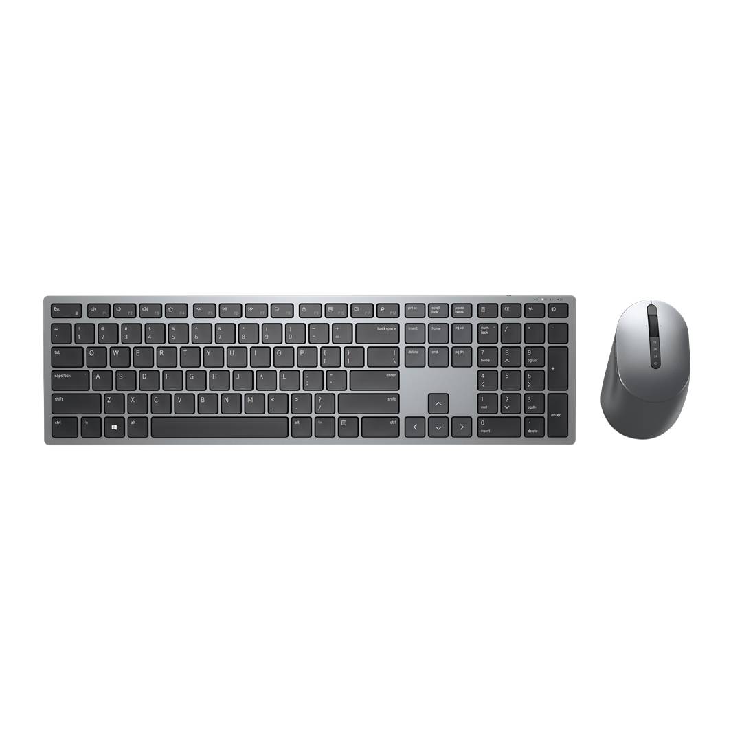 DELL KM7321W clavier Souris incluse RF sans fil + Bluetooth QWERTY US International Gris, Titane-0