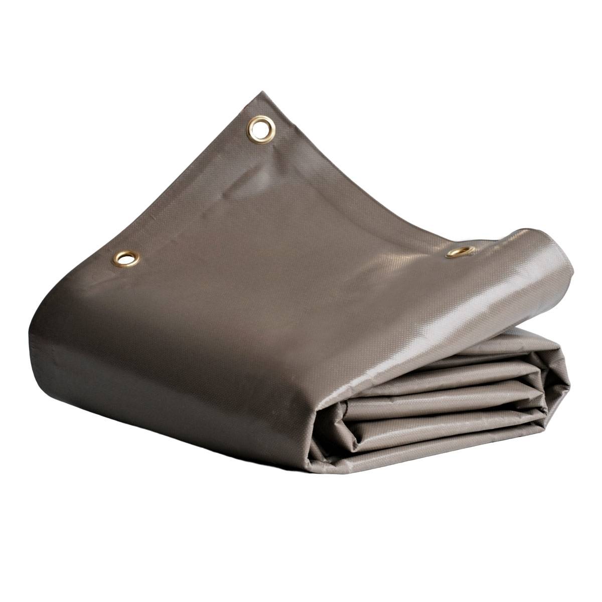 Bâche pour carport Tecplast lp640cp 4x4 m - taupe - garantie 8 ans-0