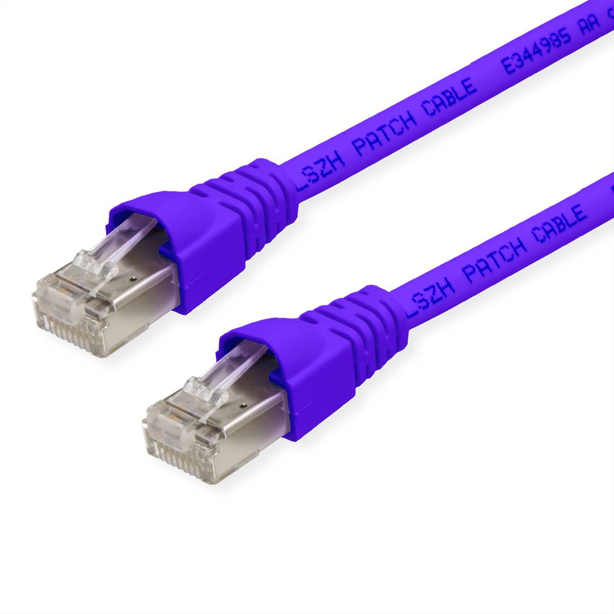 TELEGÄRTNER Cordon S/FTP, Cat.6A, LSOH, pourpre, 0,5 m