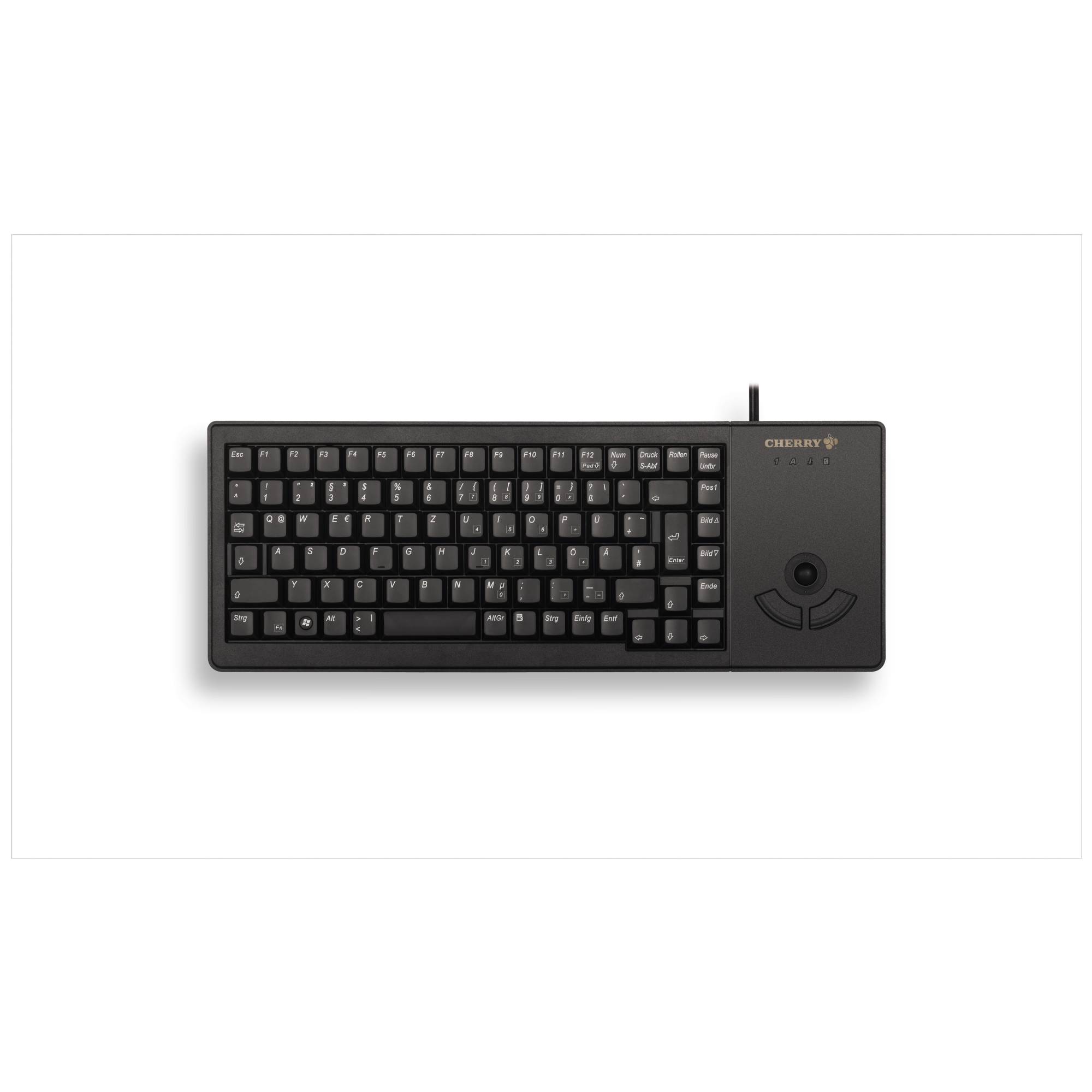 Cherry clavier miniature + trackball azerty usb noir +2 win-2