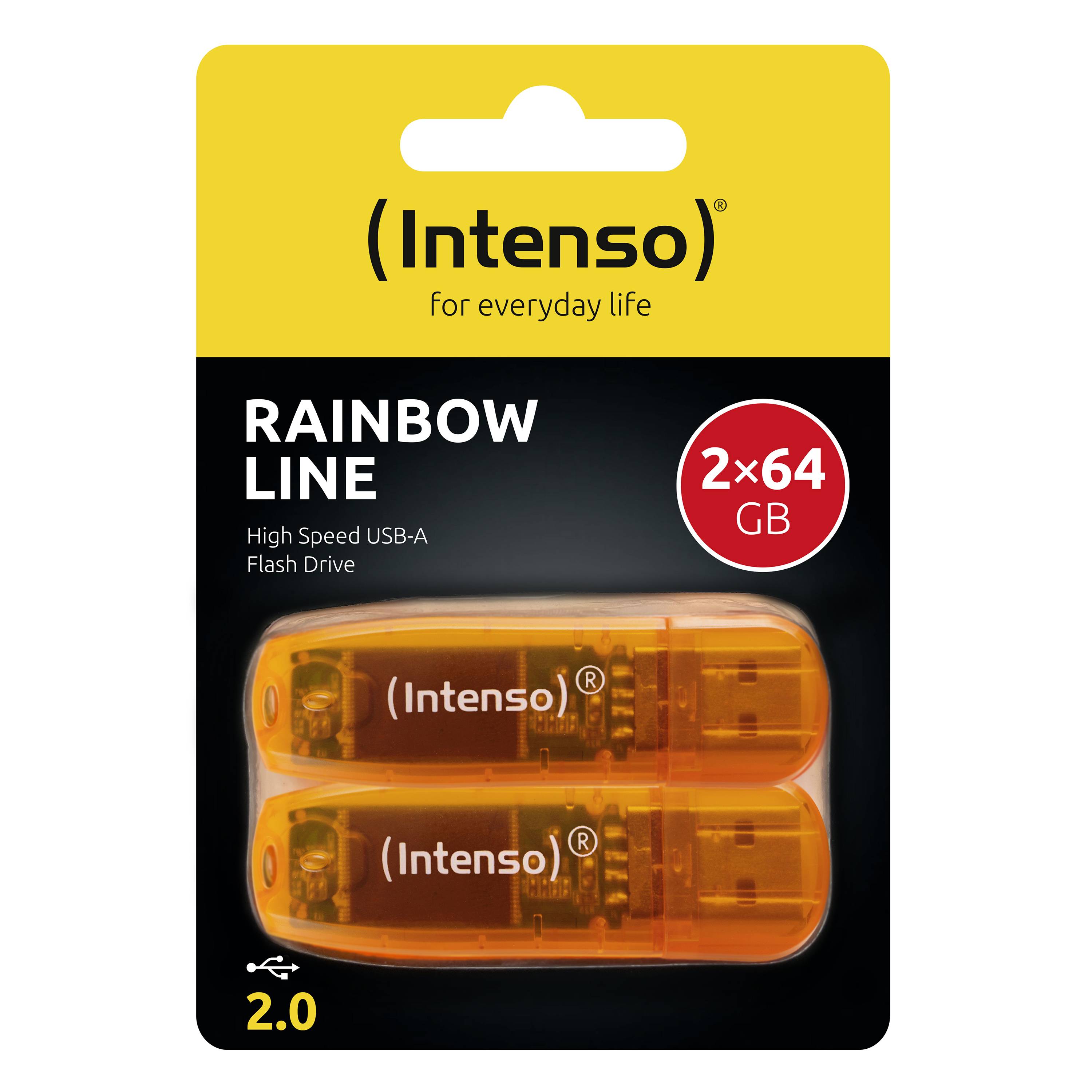 INTENSO Clé USB 2.0 Rainbow Line - Pack de 2 x 64 Go-1