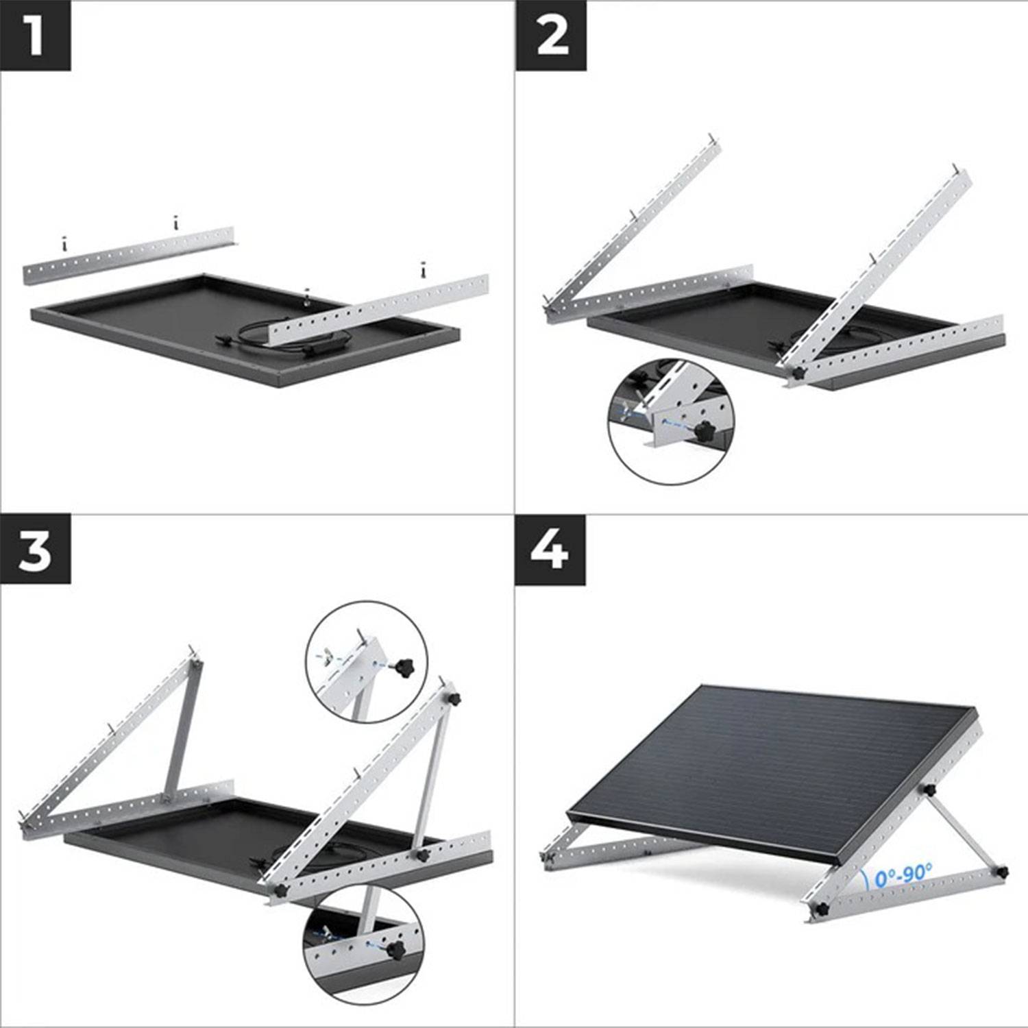 Support pour Panneau Solaire inclinable et réglable 28'' (71 cm) - ECOFLOW-1