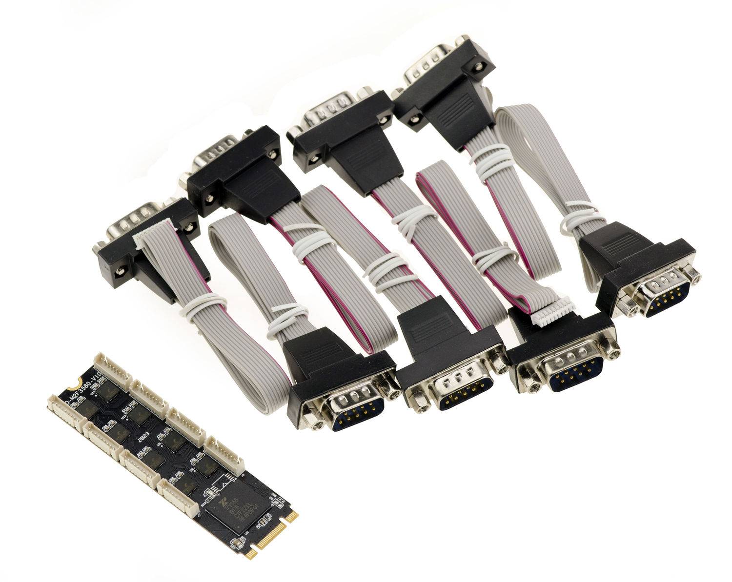Carte M.2. 8 port série RS232 COM DB9 pour port M2 M Key-0