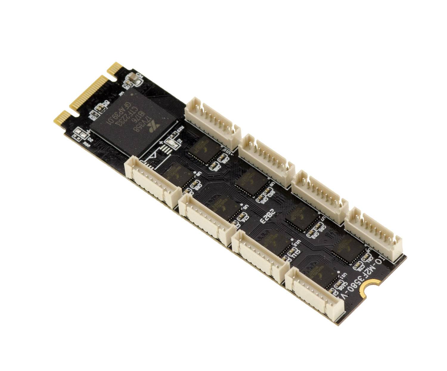 Carte M.2. 8 port série RS232 COM DB9 pour port M2 M Key-1