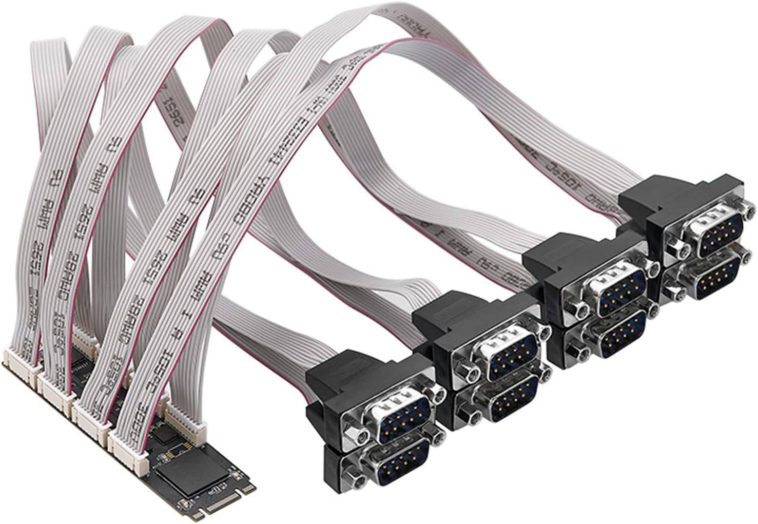 Carte M.2. 8 port série RS232 COM DB9 pour port M2 M Key-2