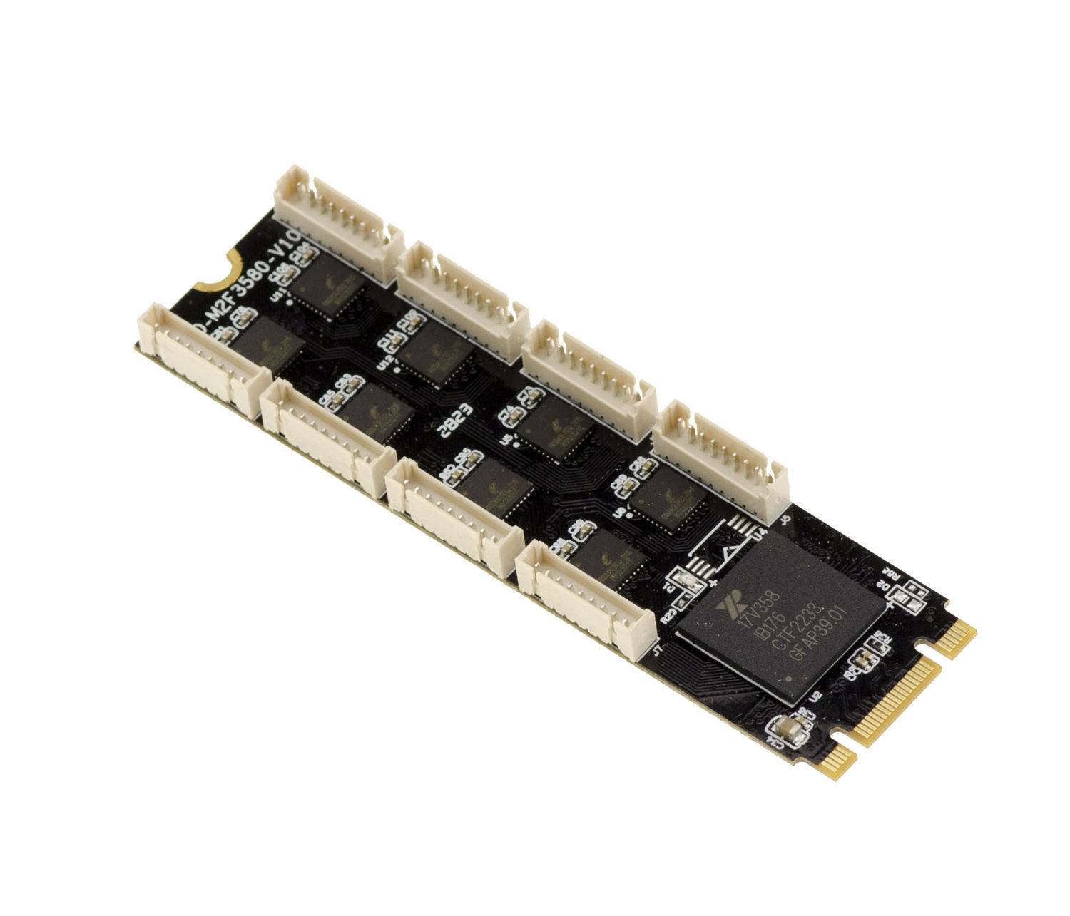 Carte M.2. 8 port série RS232 COM DB9 pour port M2 M Key-3