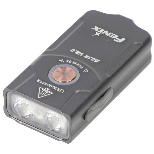 Porte-clés LED Fenix E03R V2.0, max 500 lumens, avec feu de position en rouge et vert, ultra-léger et compact,...